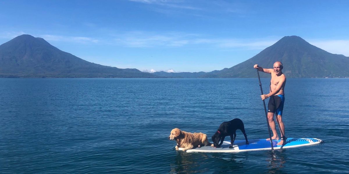 Men over 50 paddle boarding